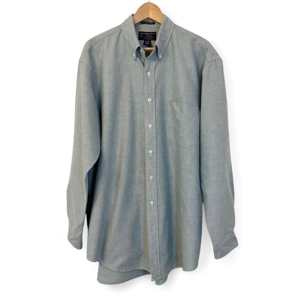 Abercrombie & Fitch Men's Size L Blue "The Big Shirt" Vintage Button Down Shirt